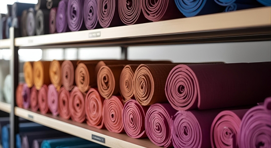 různé druhy podložek na cvičení